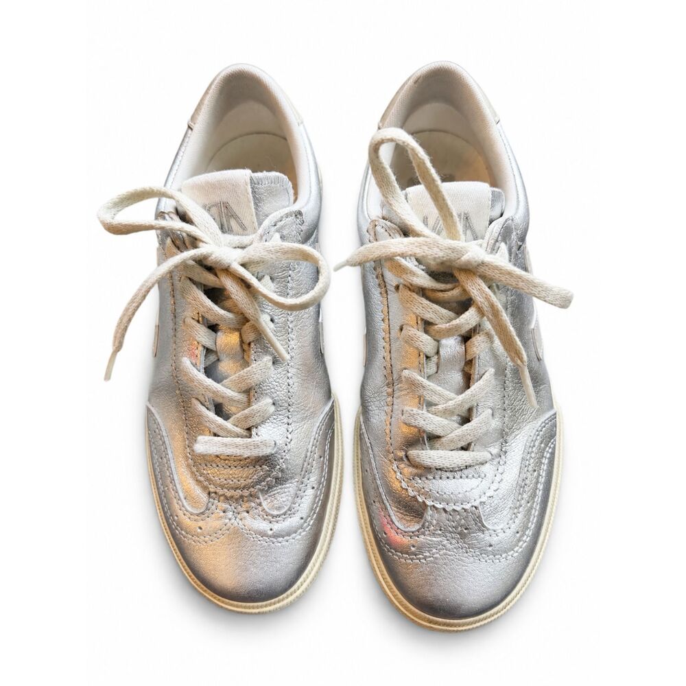 Veja Volley Leather Silver Pierre Sneakers EU 38 | US 7